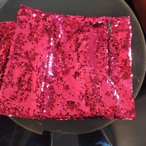 Alice + Olivia Red Sequined Midi Skirt SZ 2